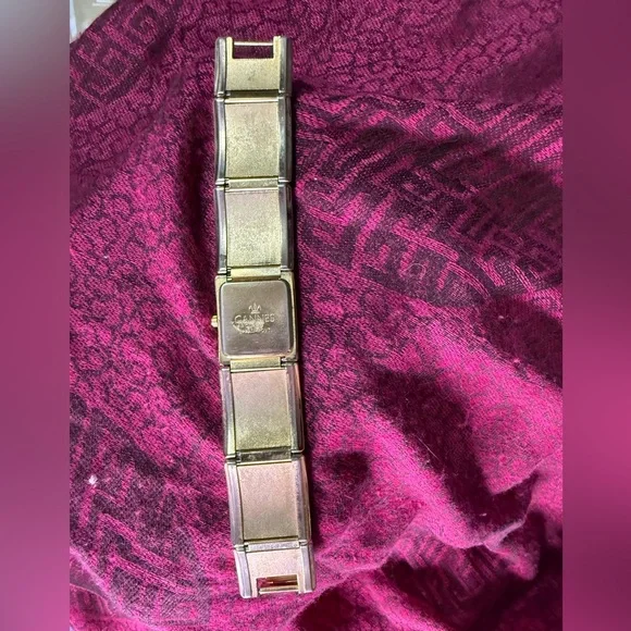 Gold Bullion Bar Novelty Watch Vintage Cannes Quartz New Battery Gold Tone - Picture 10 of 15